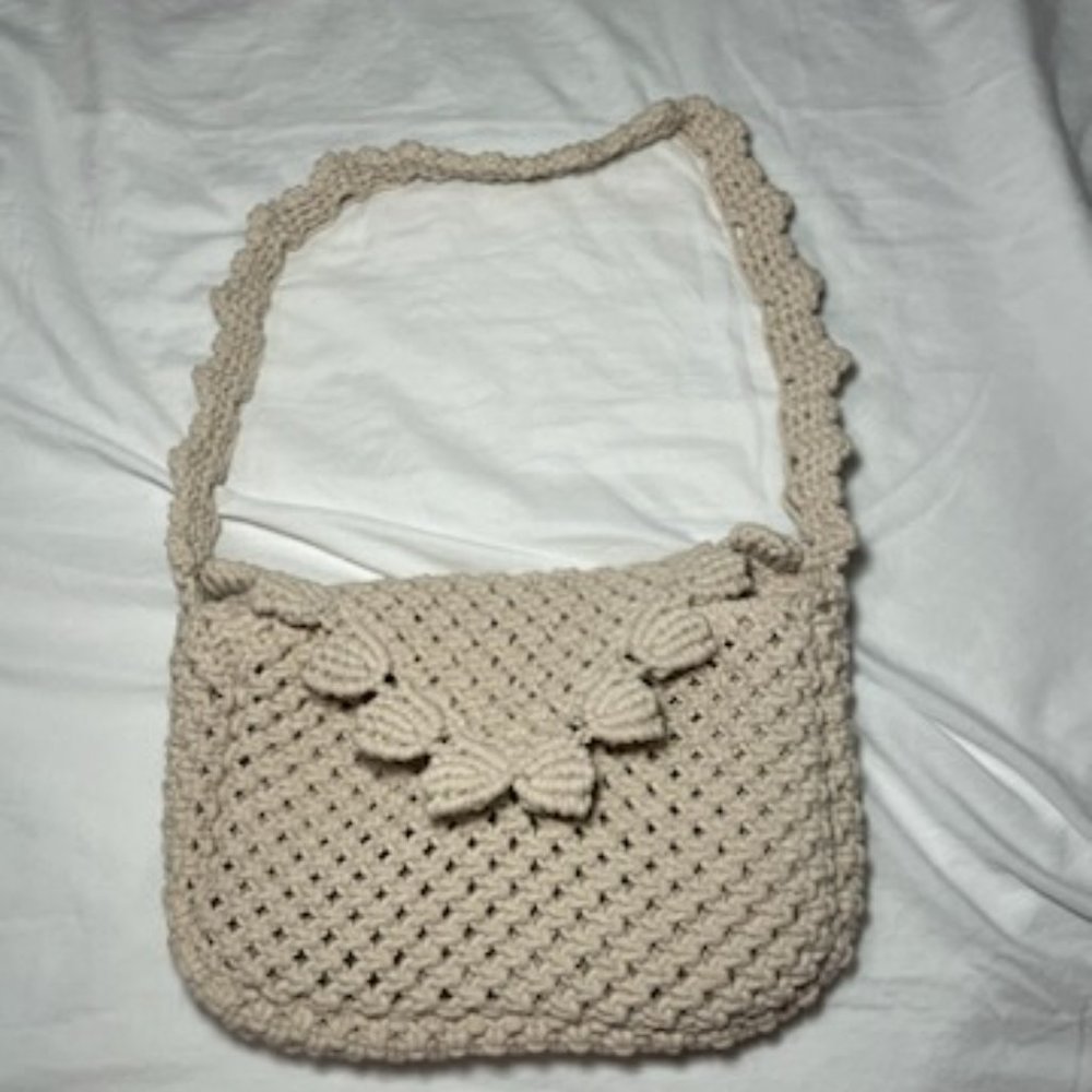 Zara Macramé Shoulder Bag (Crotchet)